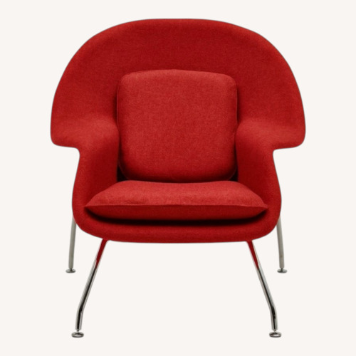 Used Knoll Red Fabric Saarinen Womb Accent Chairs for sale on AptDeco