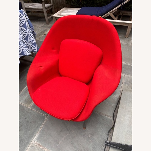 Used Knoll Red Fabric Saarinen Womb Accent Chairs for sale on AptDeco