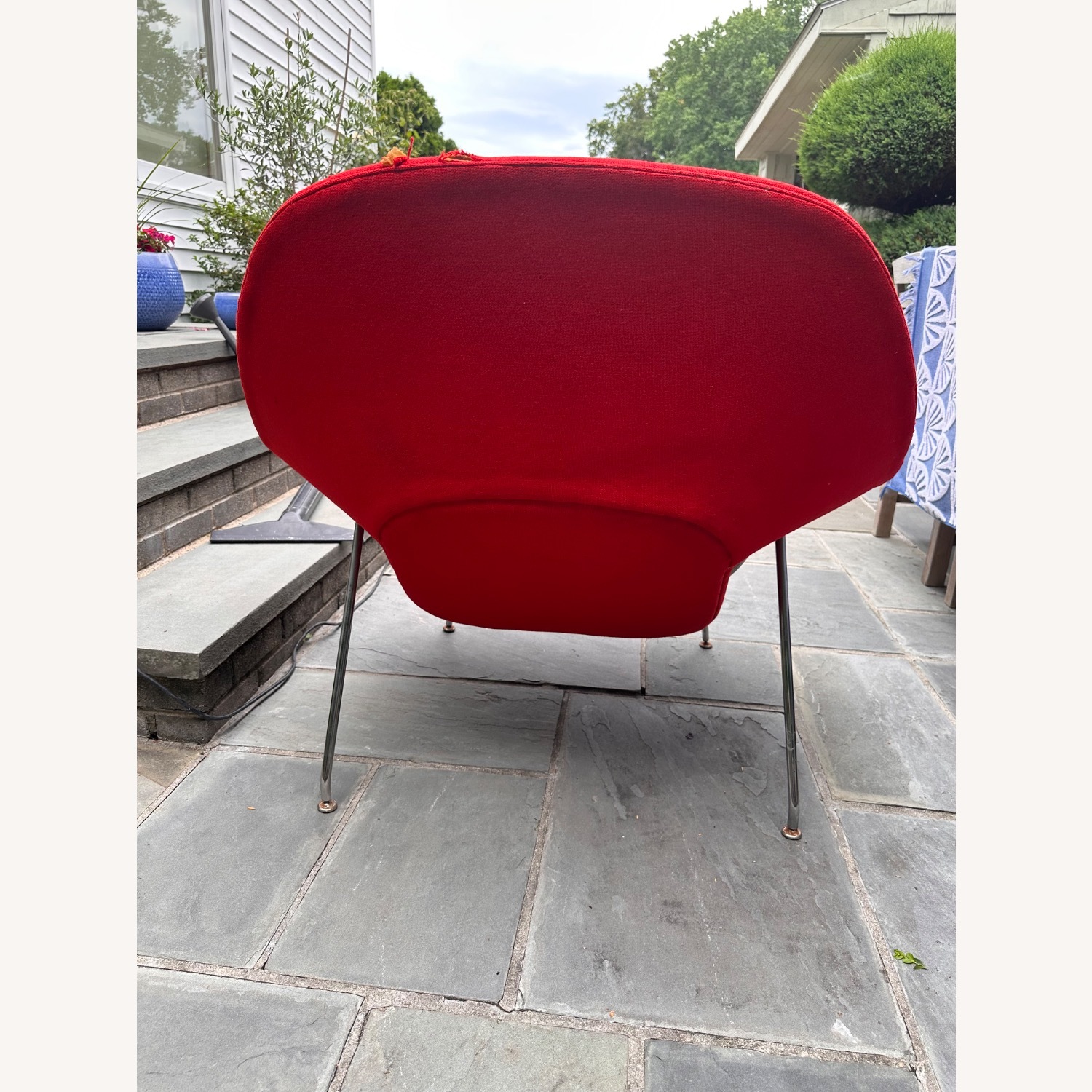 Knoll Red Fabric Saarinen Womb Accent Chairs - image-5