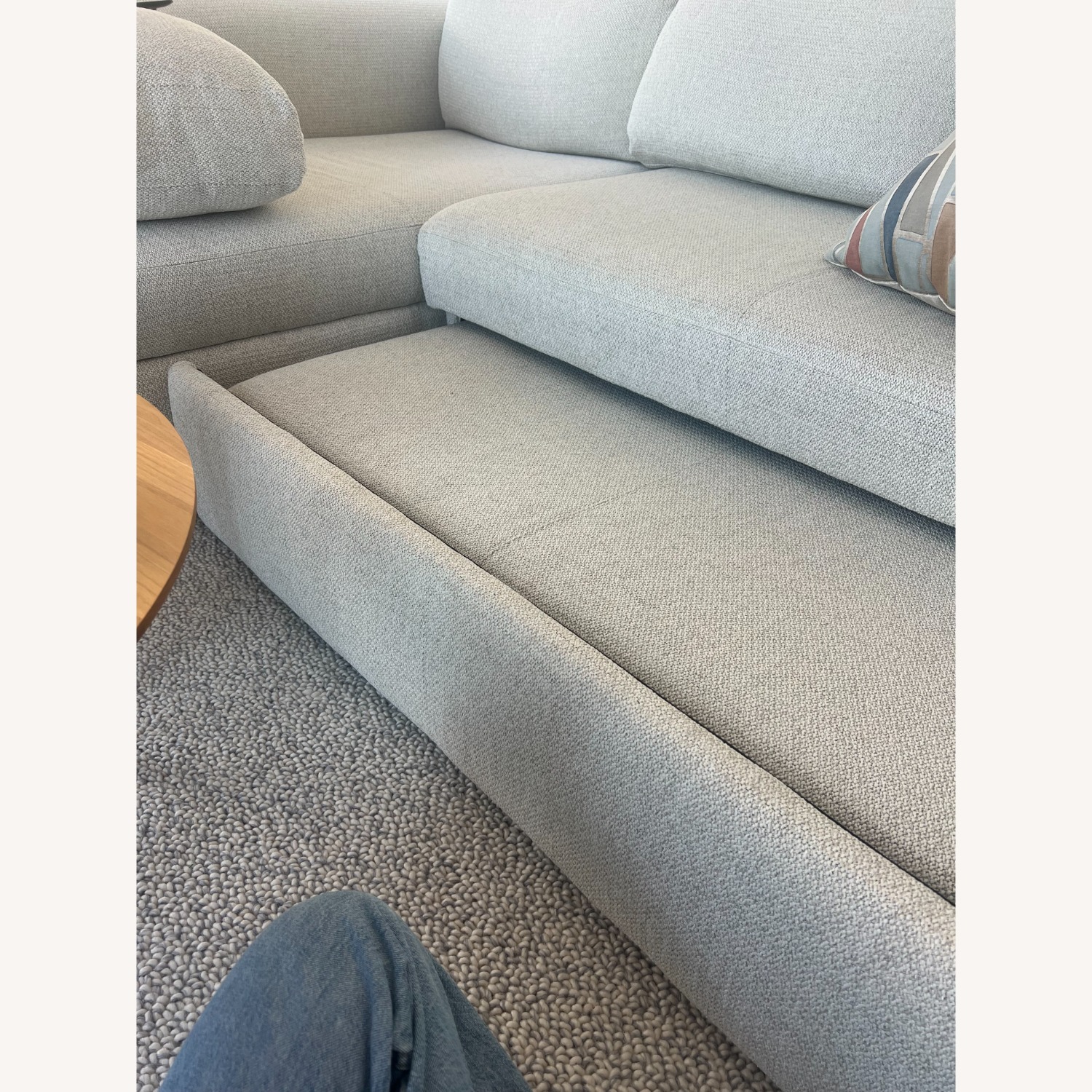 Oxford White Fabric 3+ Piece Sectional - image-3