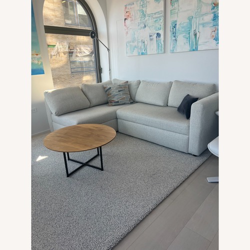 Used Oxford White Fabric 3+ Piece Sectional for sale on AptDeco