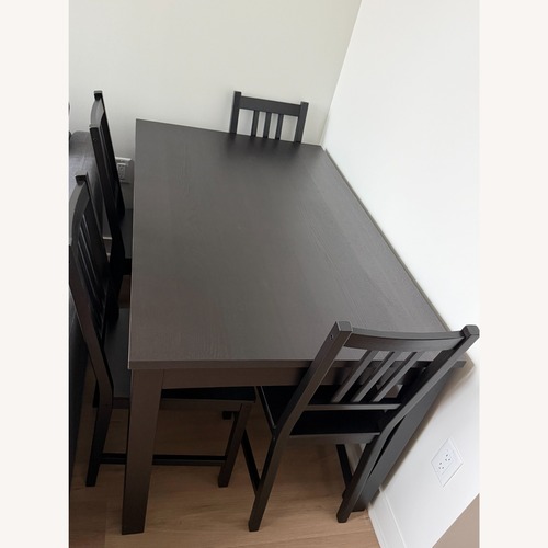 Used IKEA Laneberg Black Wood Dining Set for sale on AptDeco