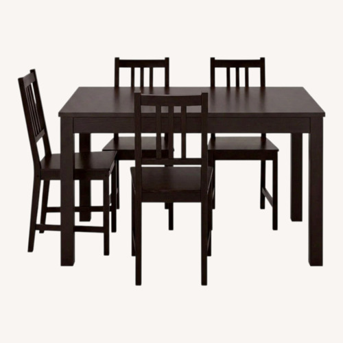 Used IKEA Laneberg Black Wood Dining Set for sale on AptDeco