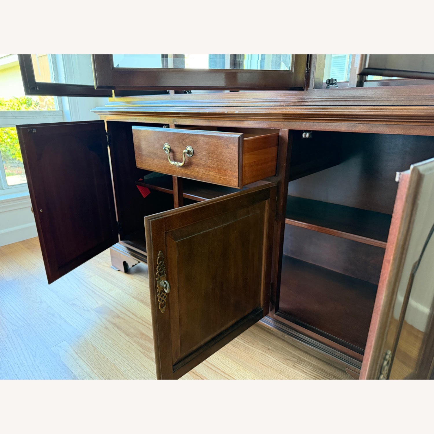 Ethan Allen China Cabinet With Glass Doors - image-3