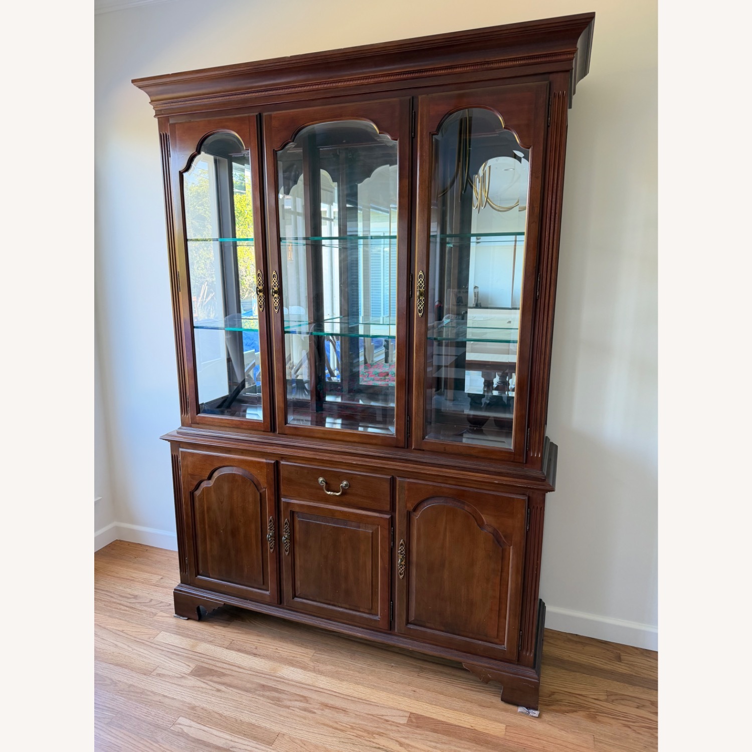 Ethan Allen China Cabinet With Glass Doors - image-1