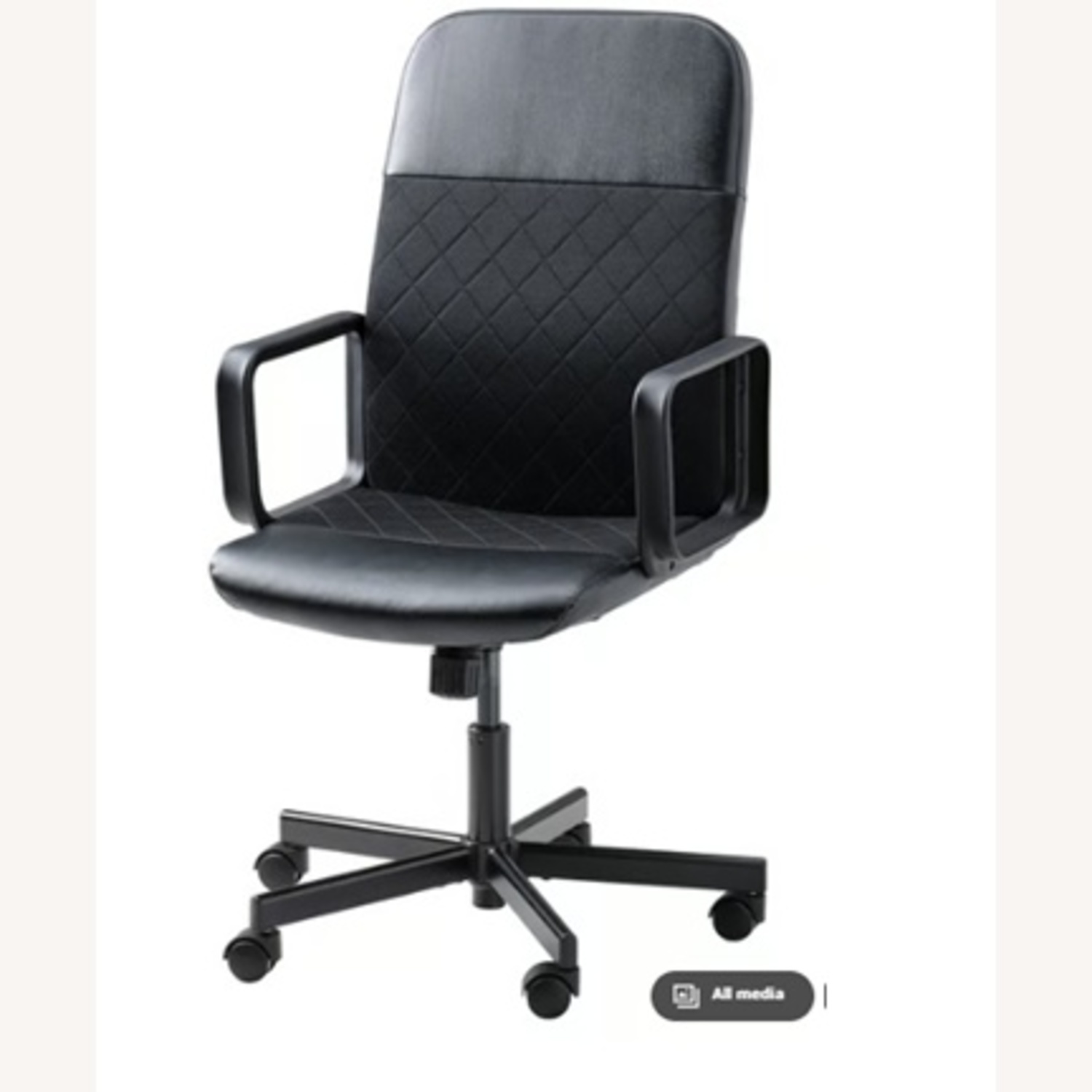 IKEA Renberget Black Fabric Office Chair - image-4