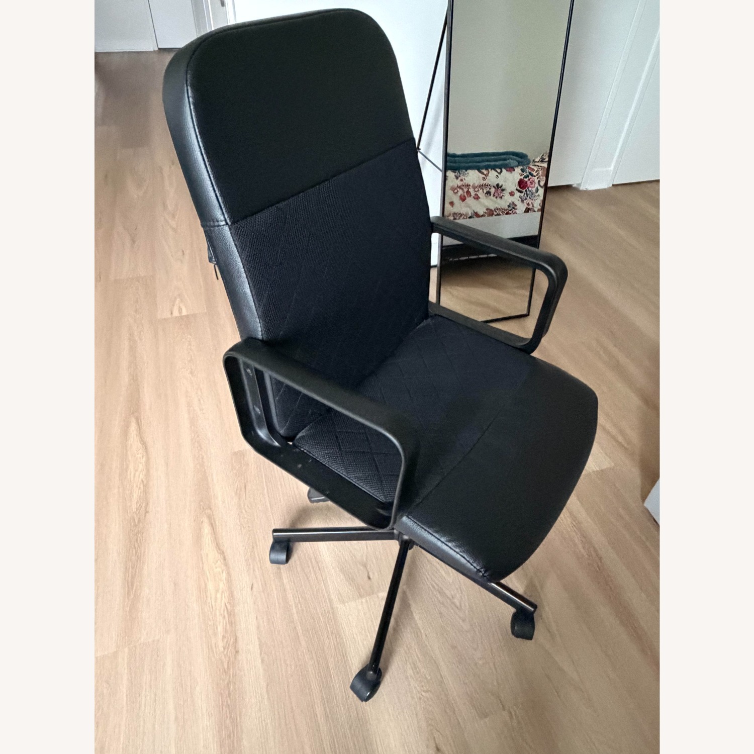 IKEA Renberget Black Fabric Office Chair - image-3