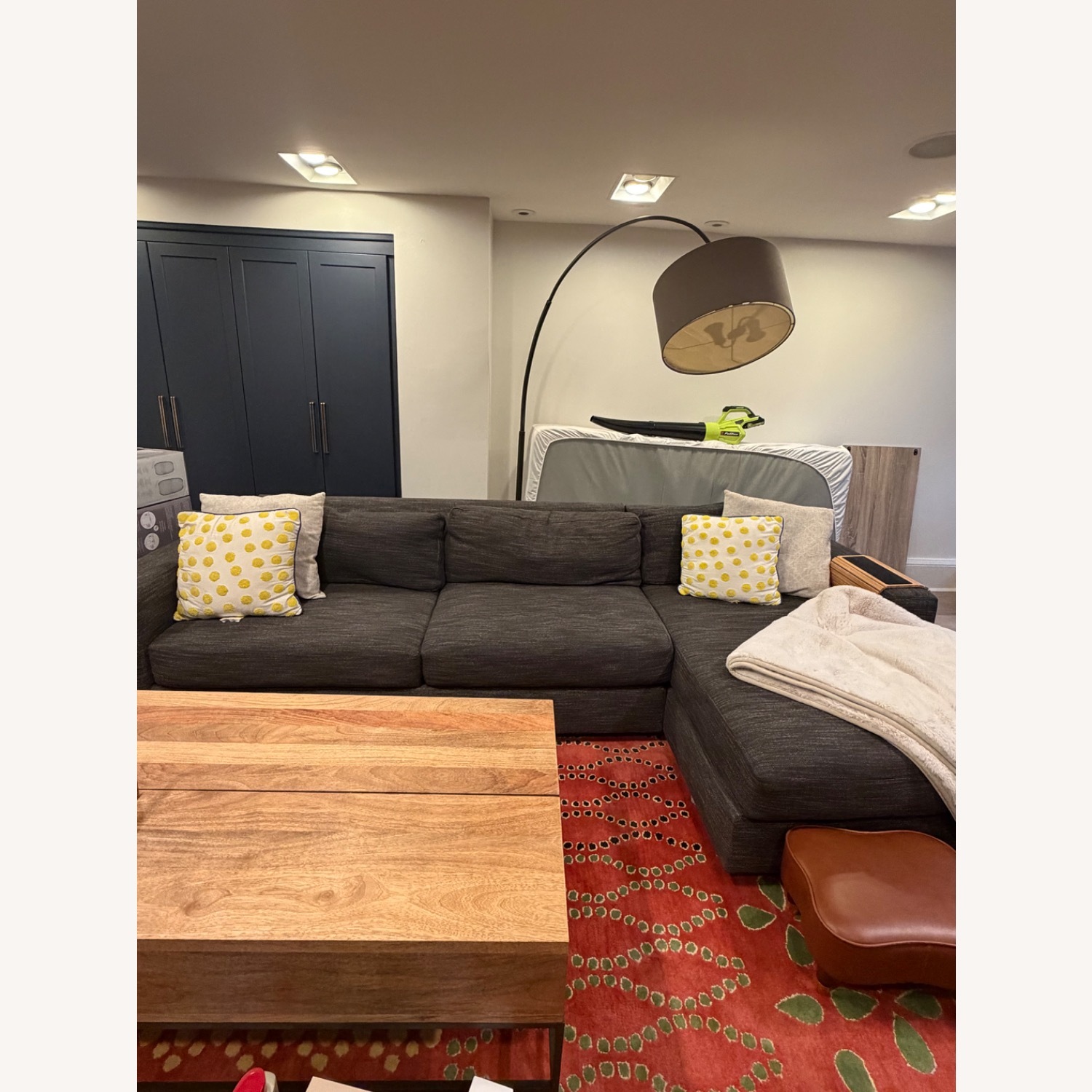 West Elm Urban Dark Gray 3+ Piece Sectional - image-1