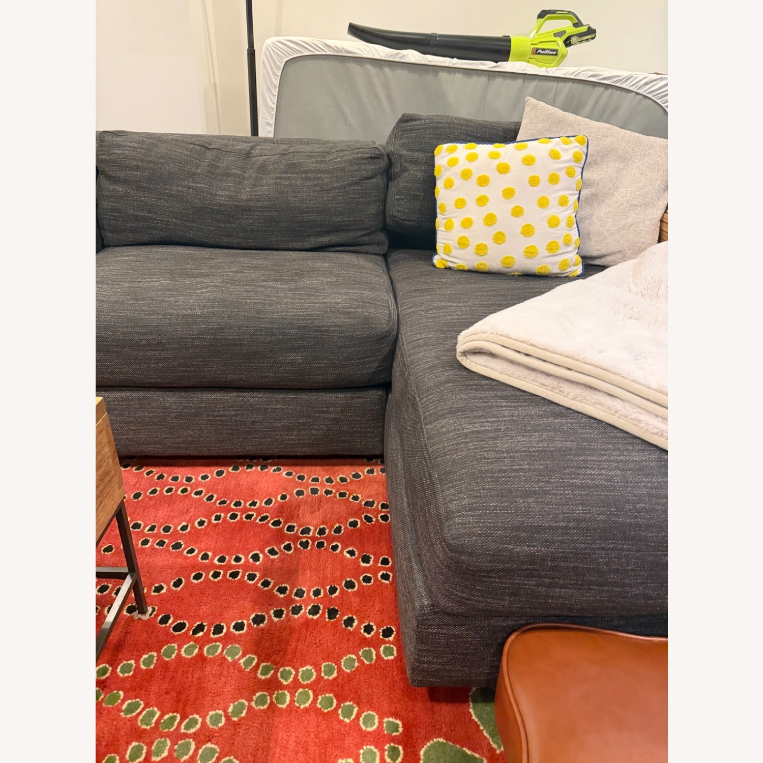 West Elm Urban Dark Gray 3+ Piece Sectional - image-6