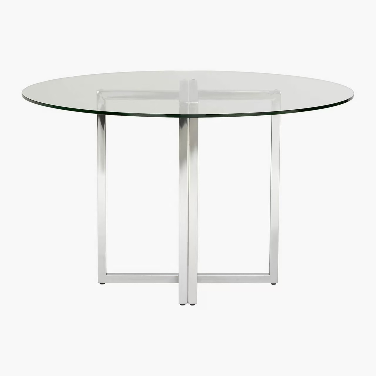 CB2 Silverado Chrome 47" Round Dining Table - image-4