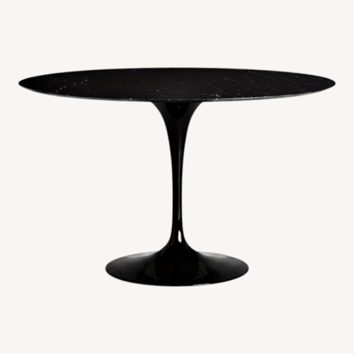Used Knoll Saarinen Black Marble Dining Table - 42" for sale on AptDeco
