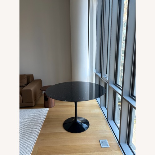 Used Knoll Saarinen Black Marble Dining Table - 42" for sale on AptDeco
