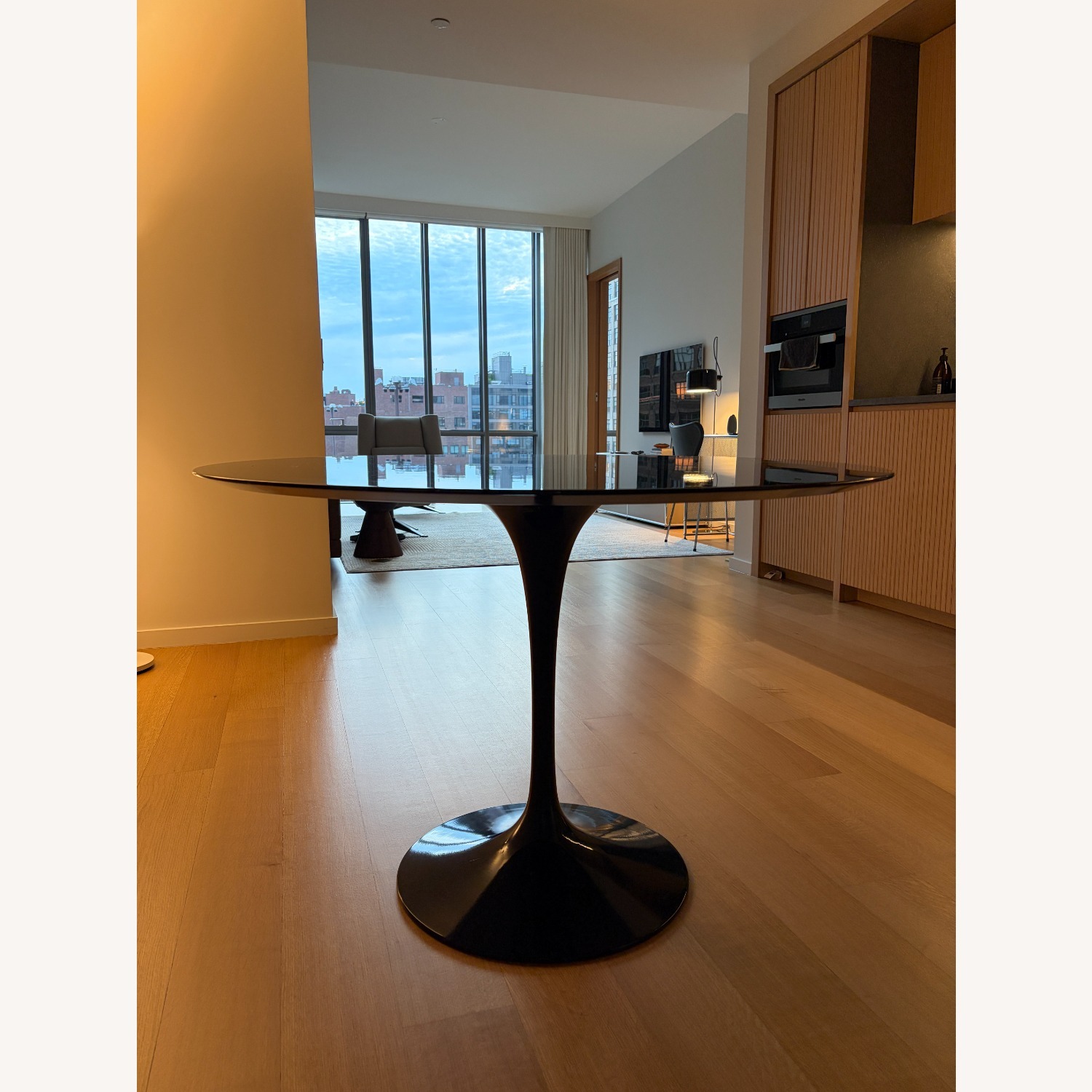 Knoll Saarinen Black Marble Dining Table - 42" - image-7