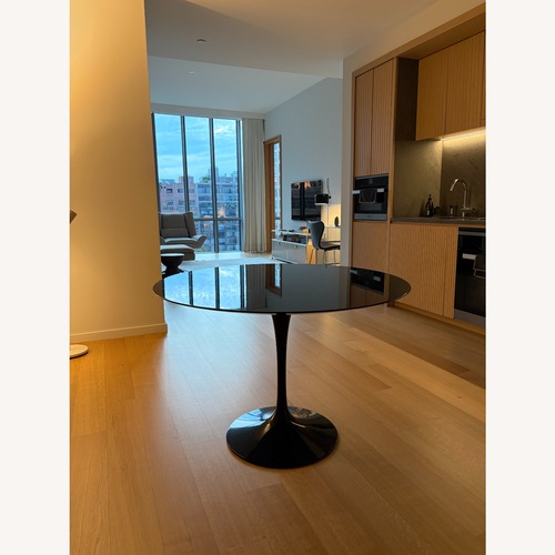 Used Knoll Saarinen Black Marble Dining Table - 42" for sale on AptDeco