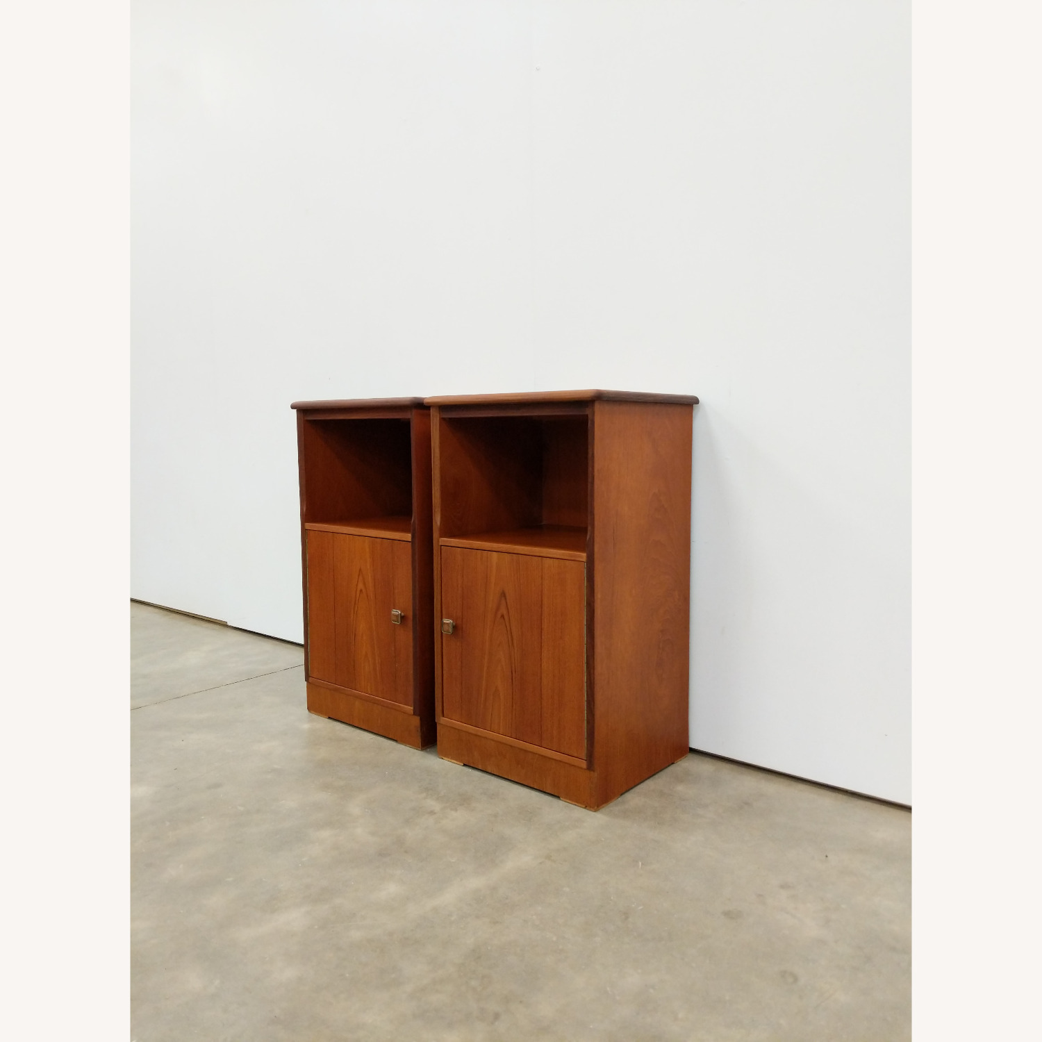 2 Vintage Mid Century Modern Teak Nightstands - image-2
