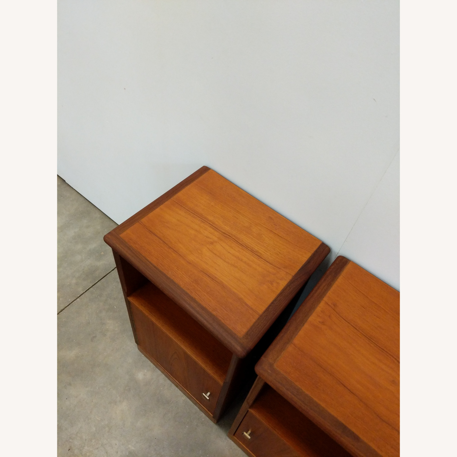 2 Vintage Mid Century Modern Teak Nightstands - image-5