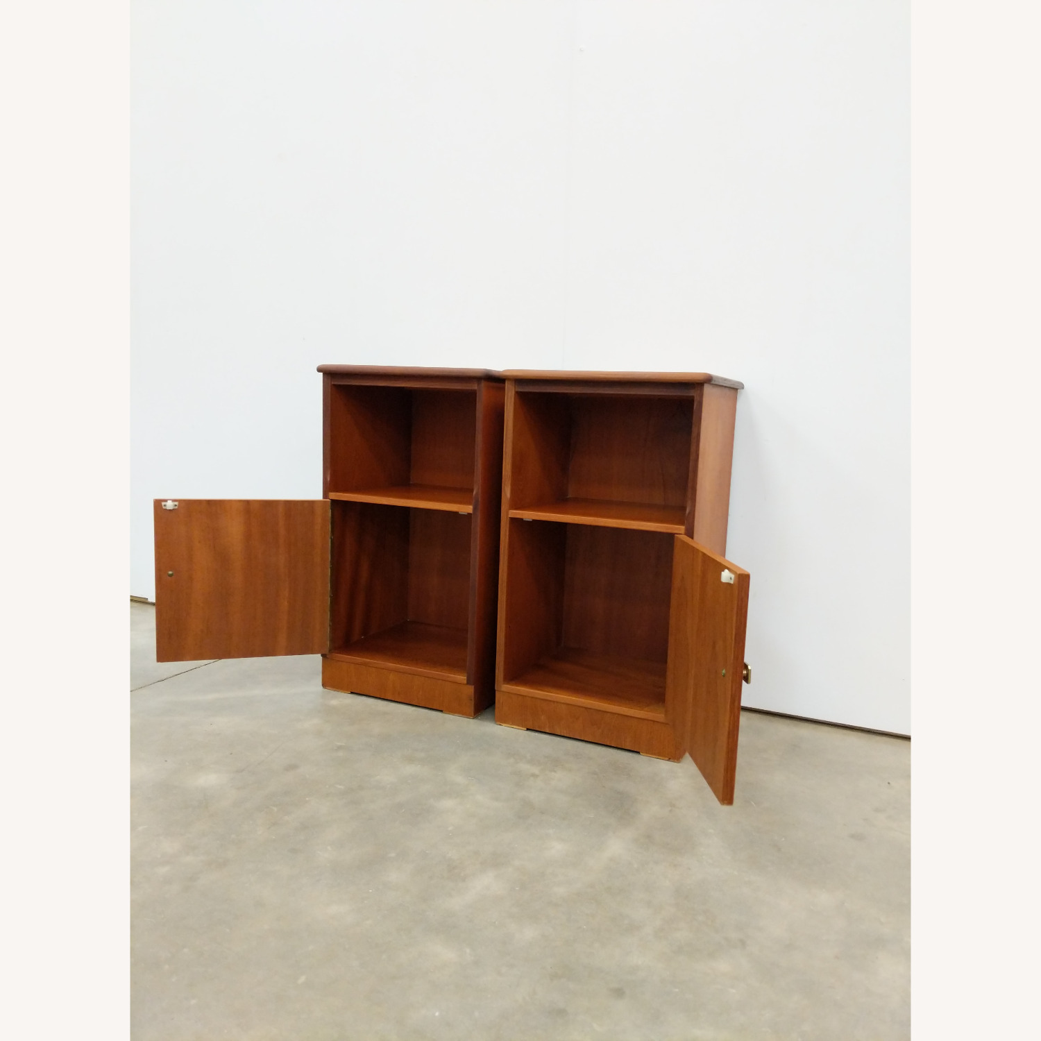2 Vintage Mid Century Modern Teak Nightstands - image-3