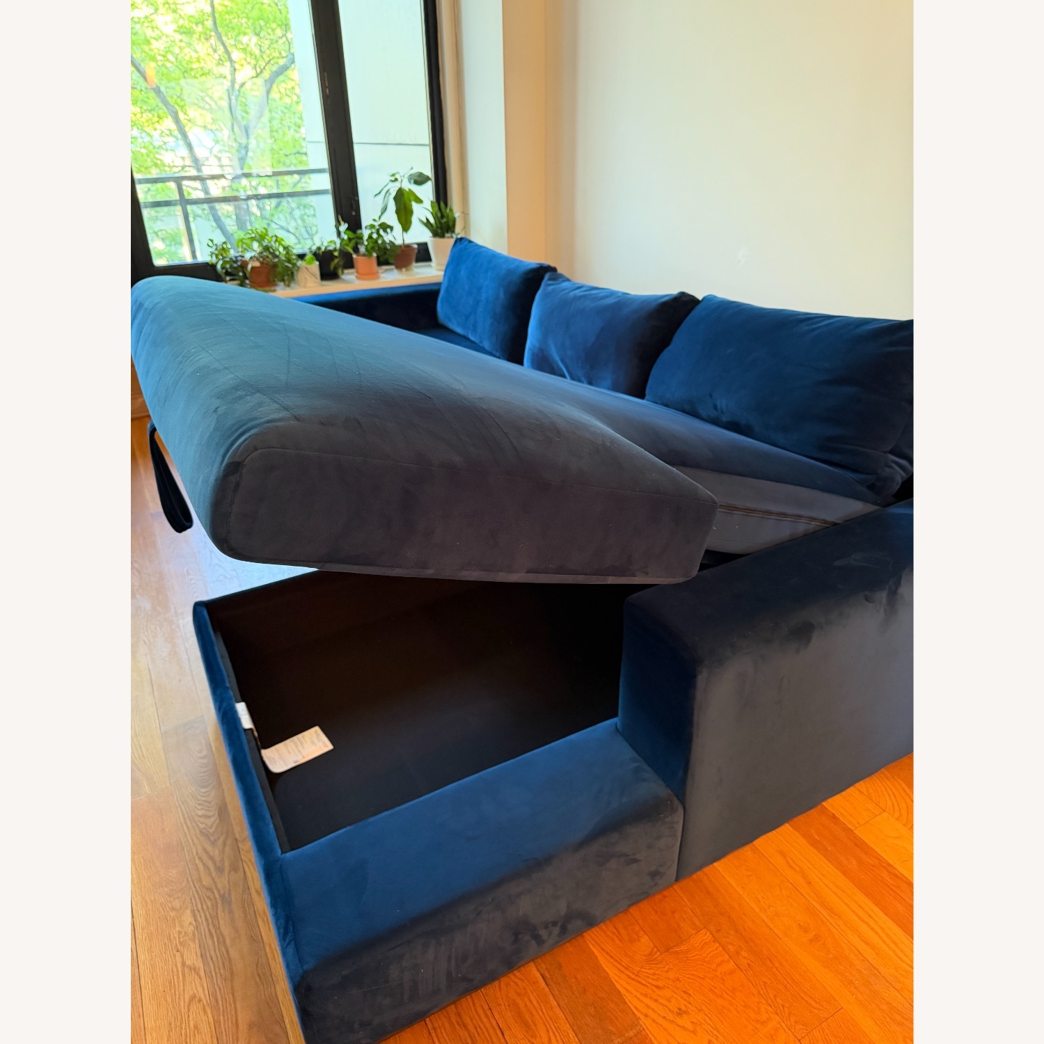 Joybird Holt Sectional with Storage in Navy - image-8