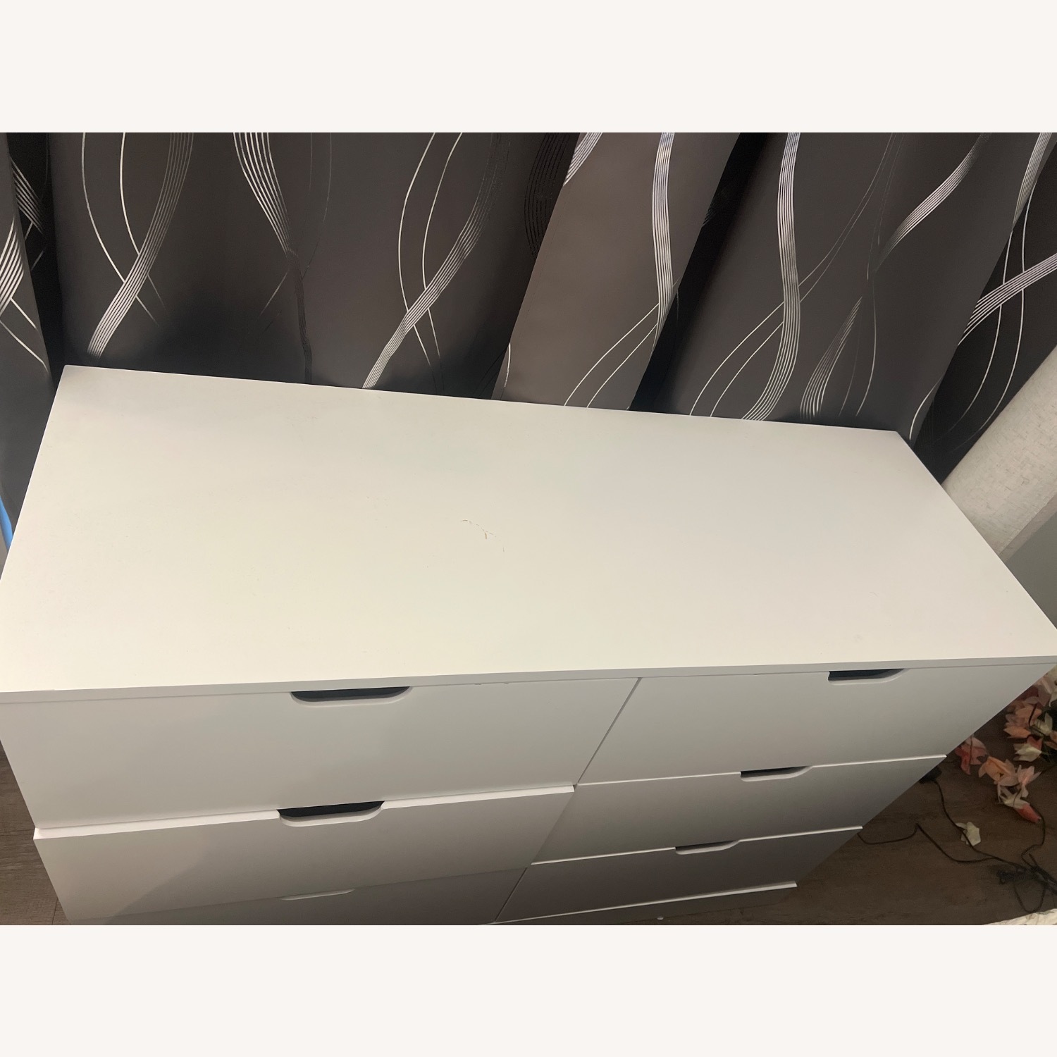 Asofer 6 Drawer Double White Dresser with Cutout Handle - image-2