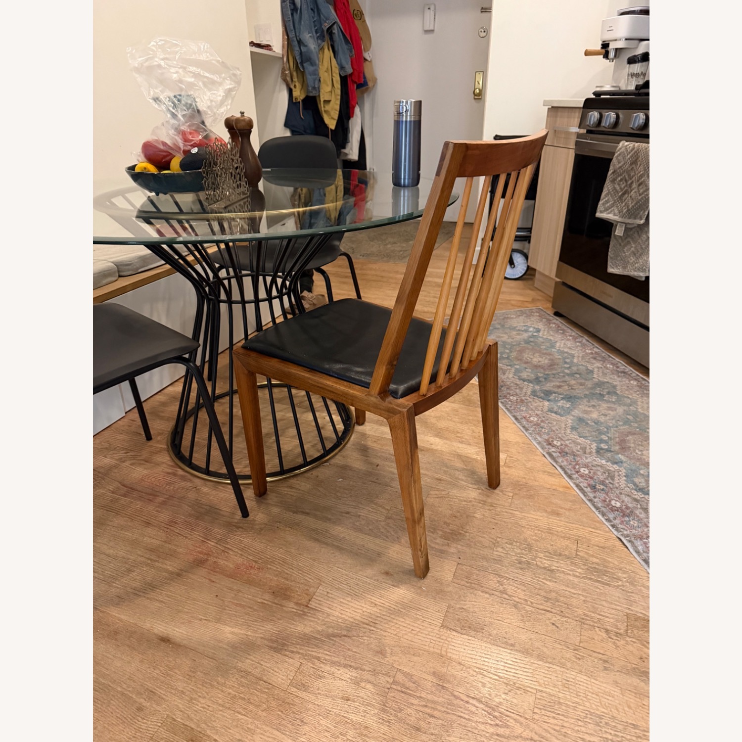 Organic Modernism Dark Brown Wood Dining Chairs - image-3