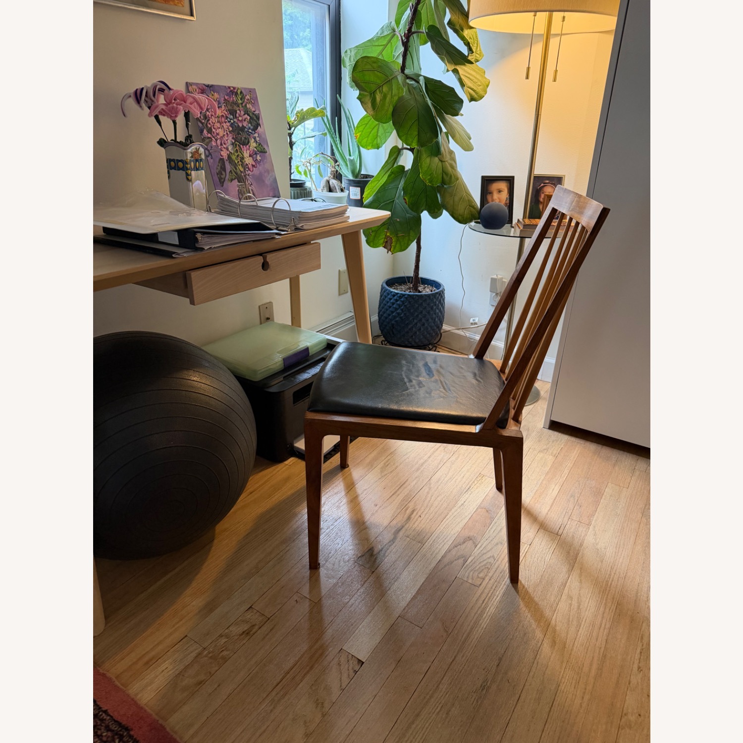 Organic Modernism Dark Brown Wood Dining Chairs - image-2