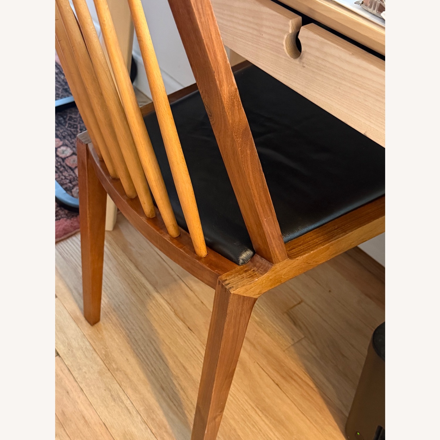 Organic Modernism Dark Brown Wood Dining Chairs - image-6