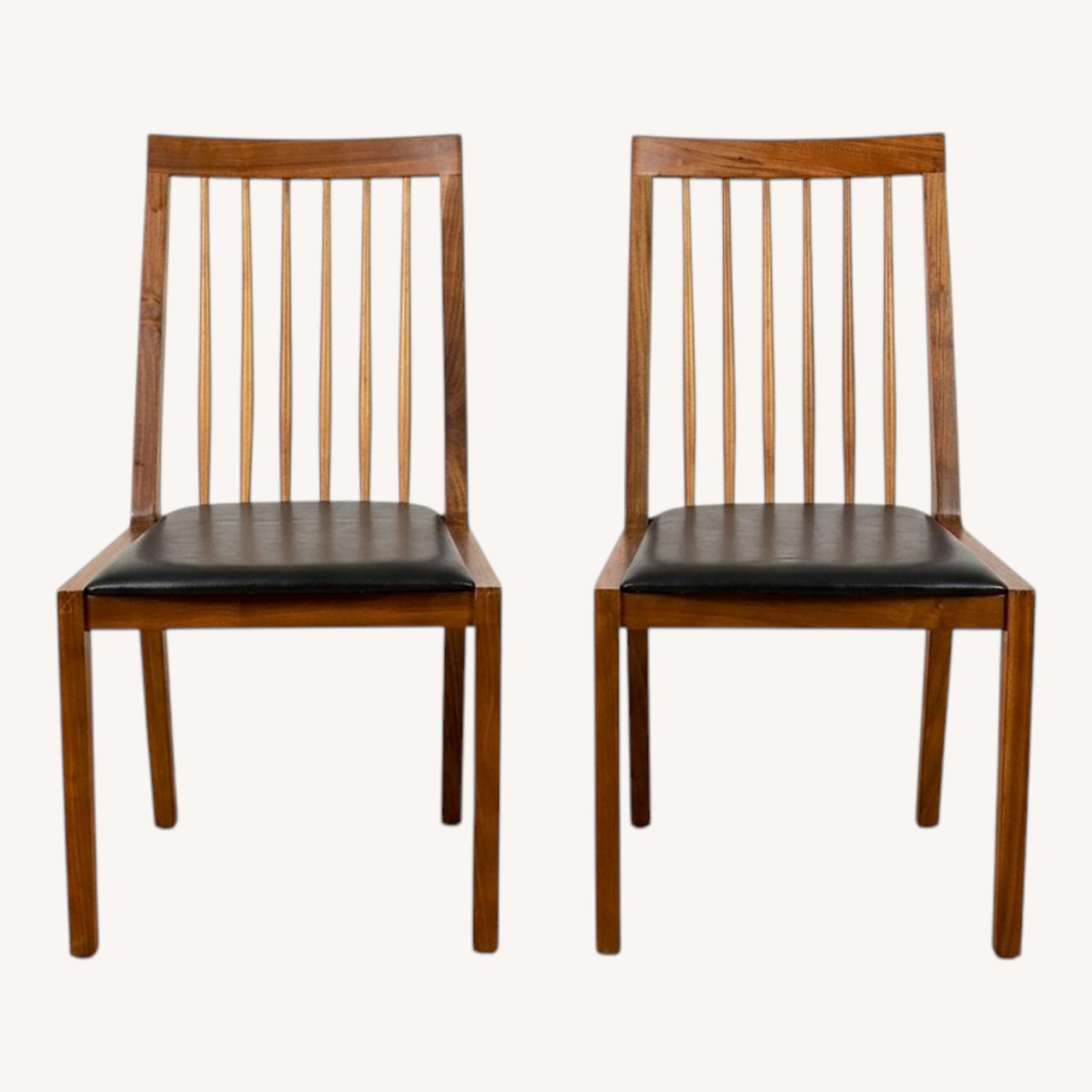 Organic Modernism Dark Brown Wood Dining Chairs - image-0