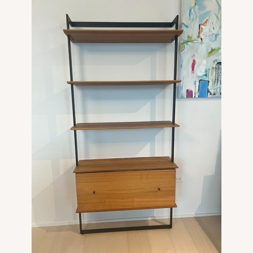 Used Slim Natural Wood Bookcase for sale on AptDeco