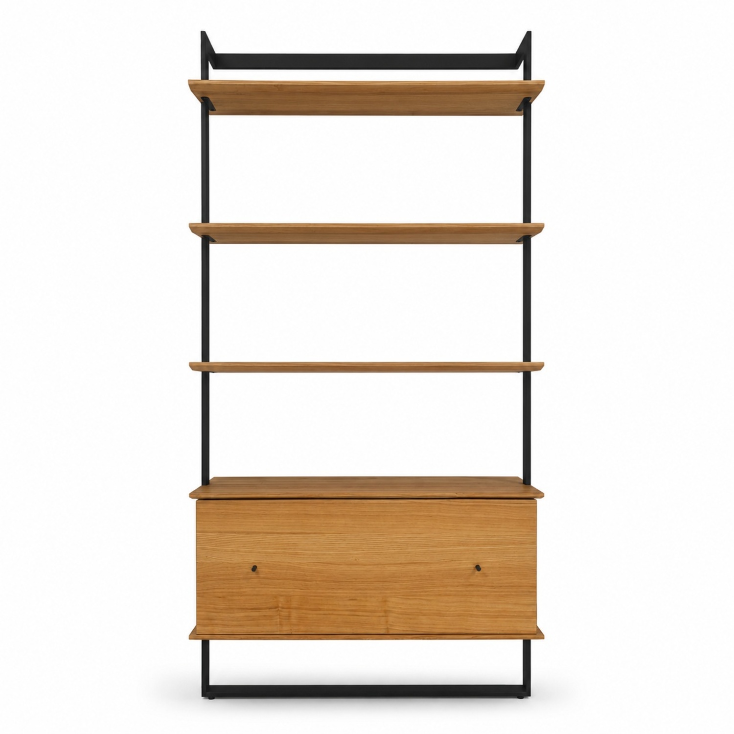 Slim Natural Wood Bookcase - image-9