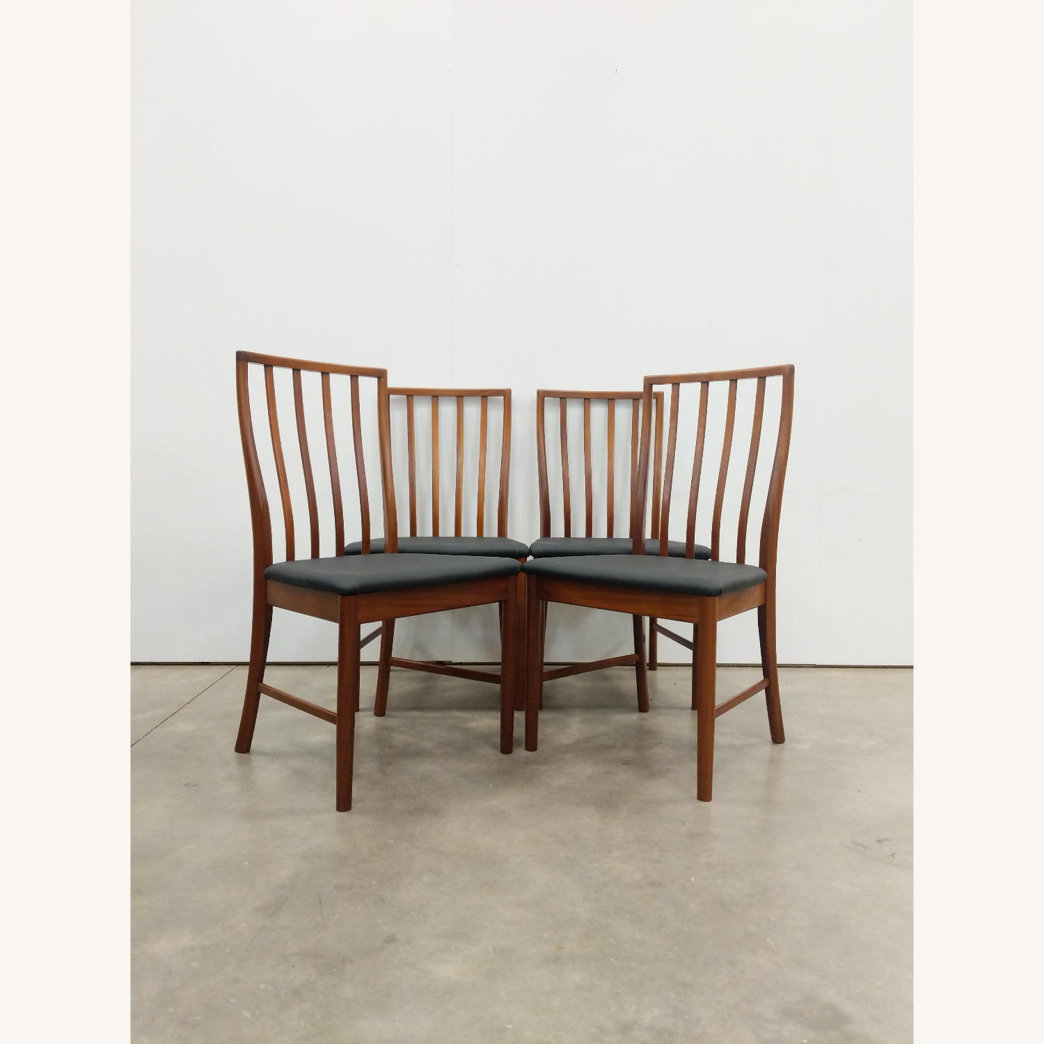 4 Vintage Mid Century McIntosh Dining Chairs - image-1