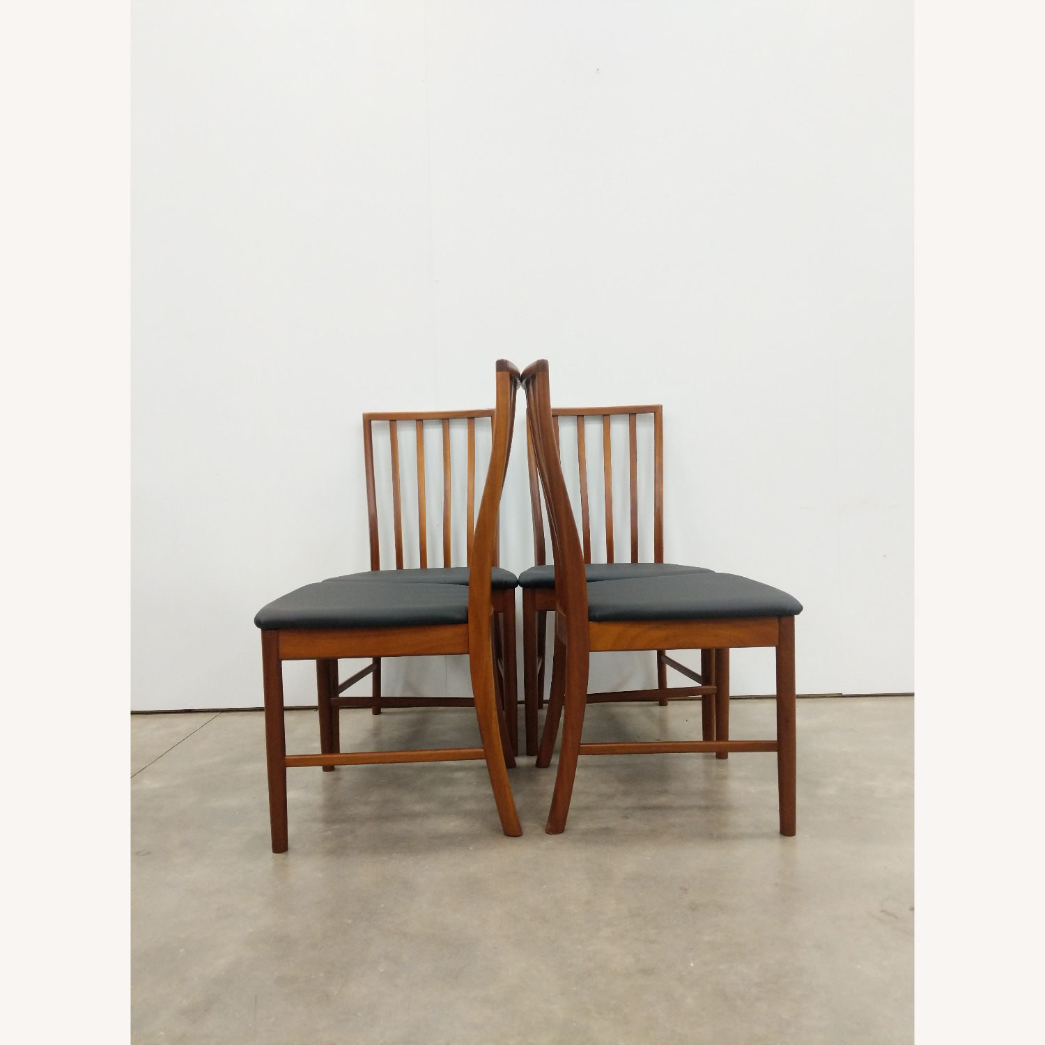 4 Vintage Mid Century McIntosh Dining Chairs - image-4
