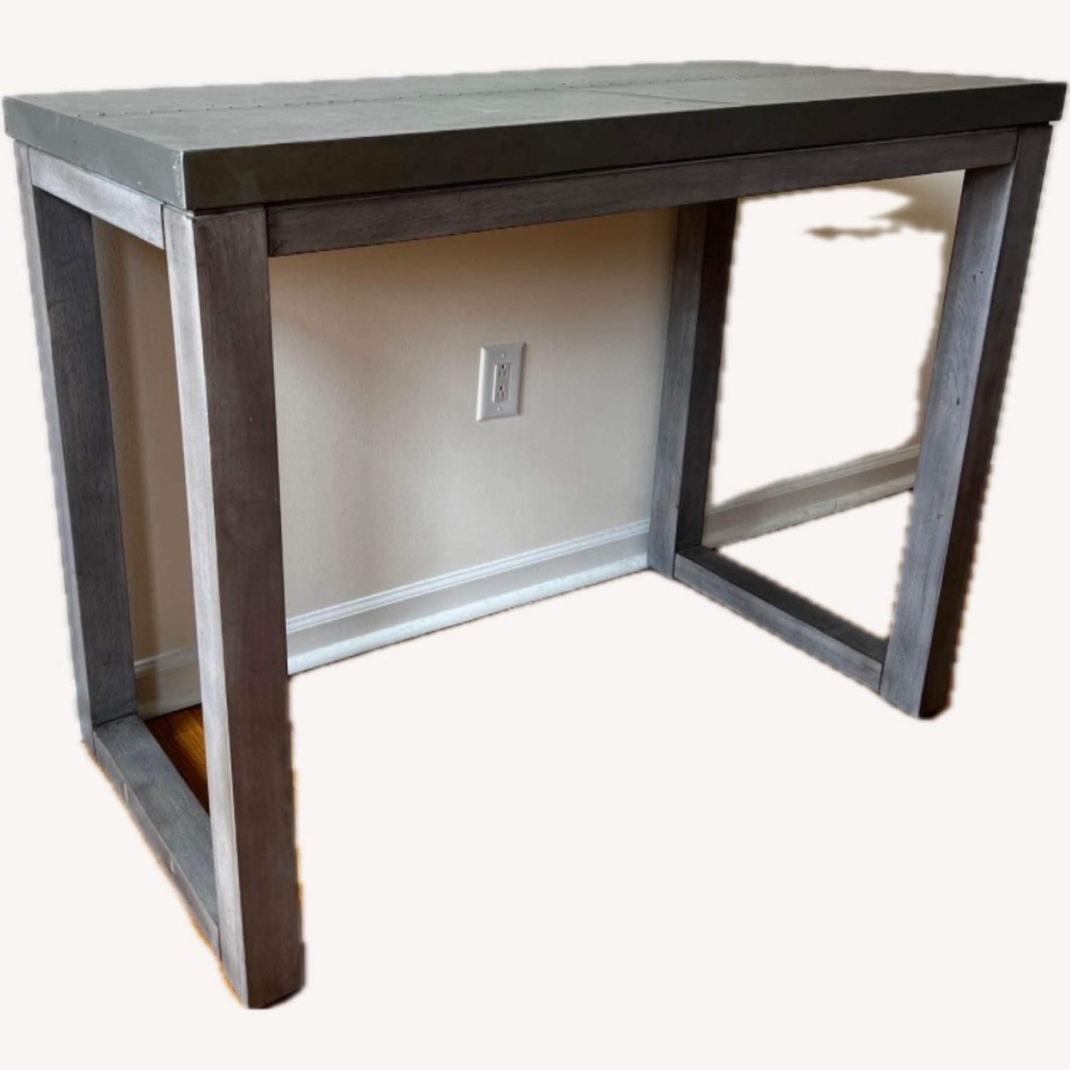 Crate & Barrel Galvin Light Gray Wood Dining Table - image-1