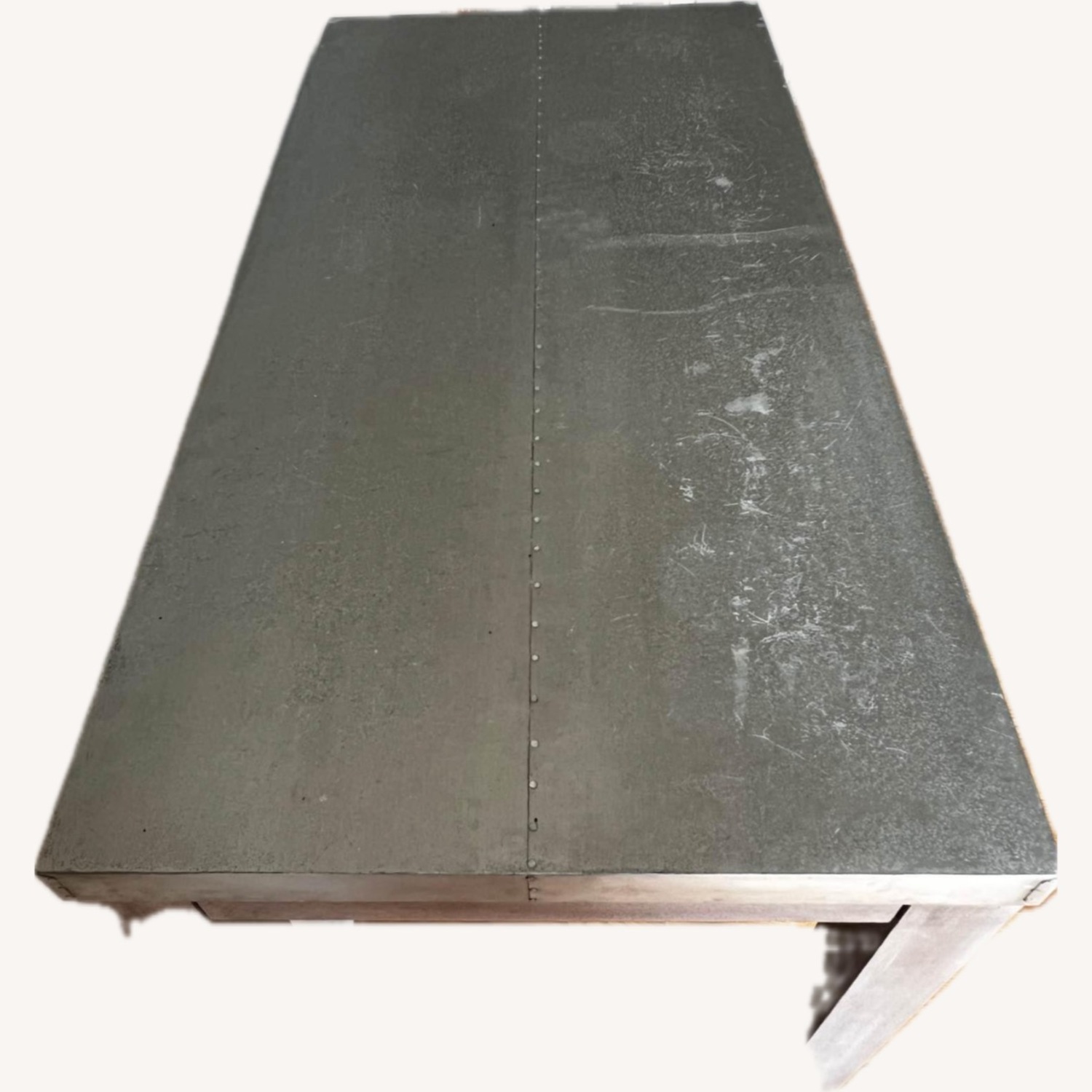 Crate & Barrel Galvin Light Gray Wood Dining Table - image-3