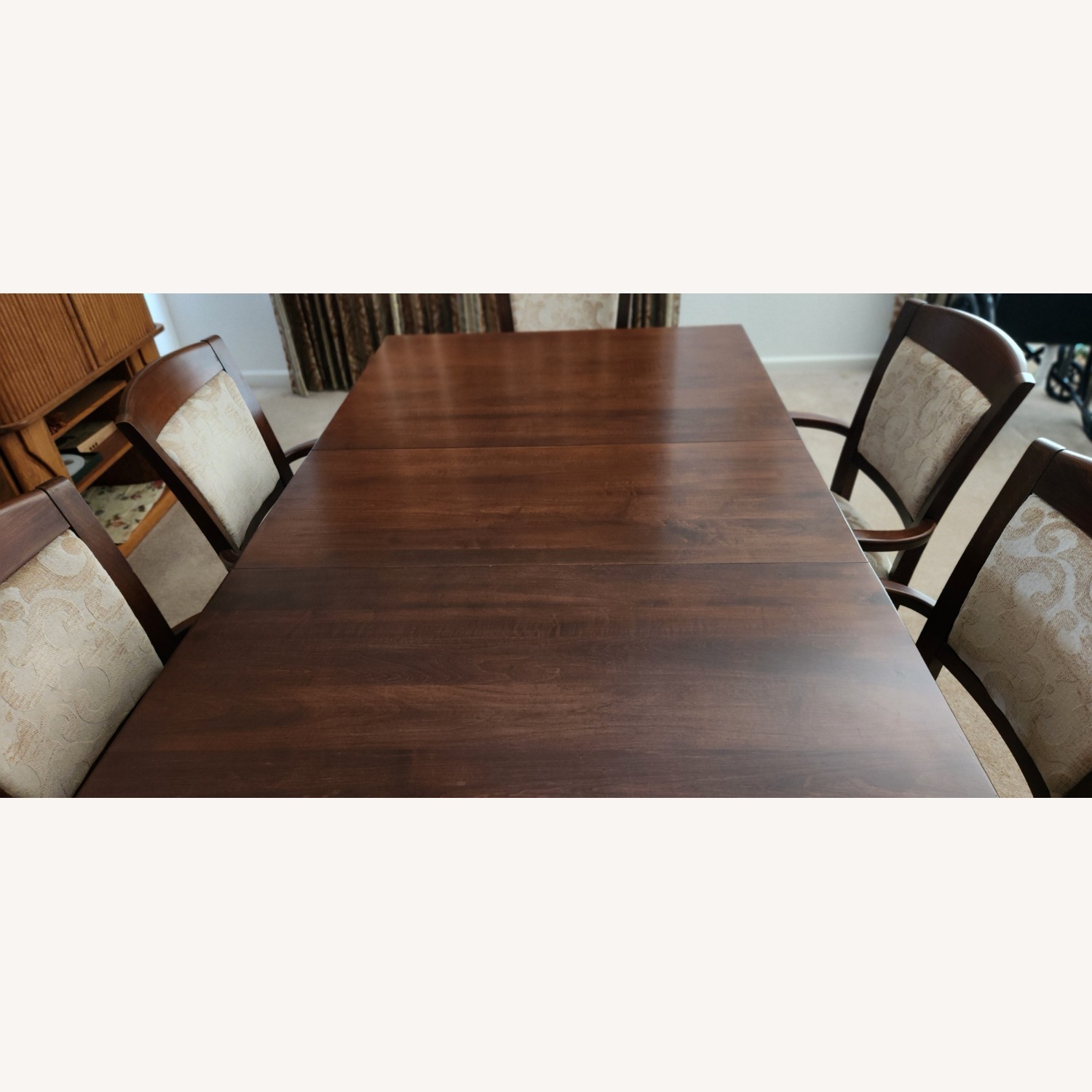 Rectangular Dining Table with 6 Swivel Chairs - image-3