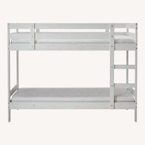 Used IKEA Mydal White Wood Bunk Bed for sale on AptDeco