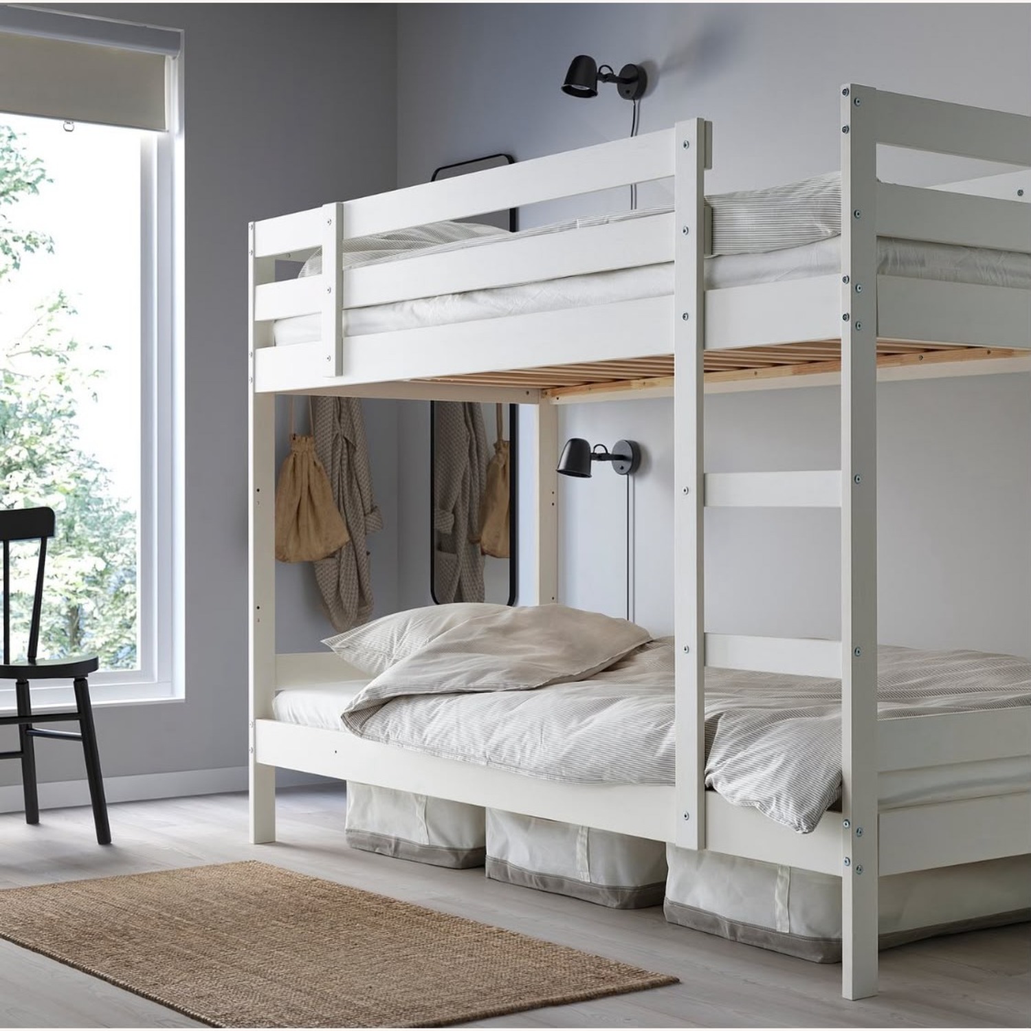 IKEA Mydal White Wood Bunk Bed - image-3