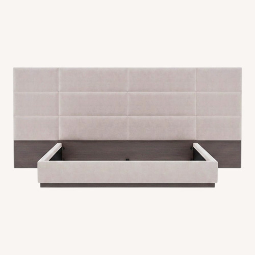 Used Lazzoni Istanbul White Leather King Bed for sale on AptDeco