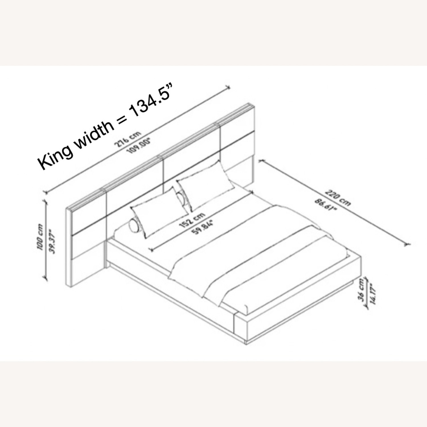 Lazzoni Istanbul White Leather King Bed - image-4