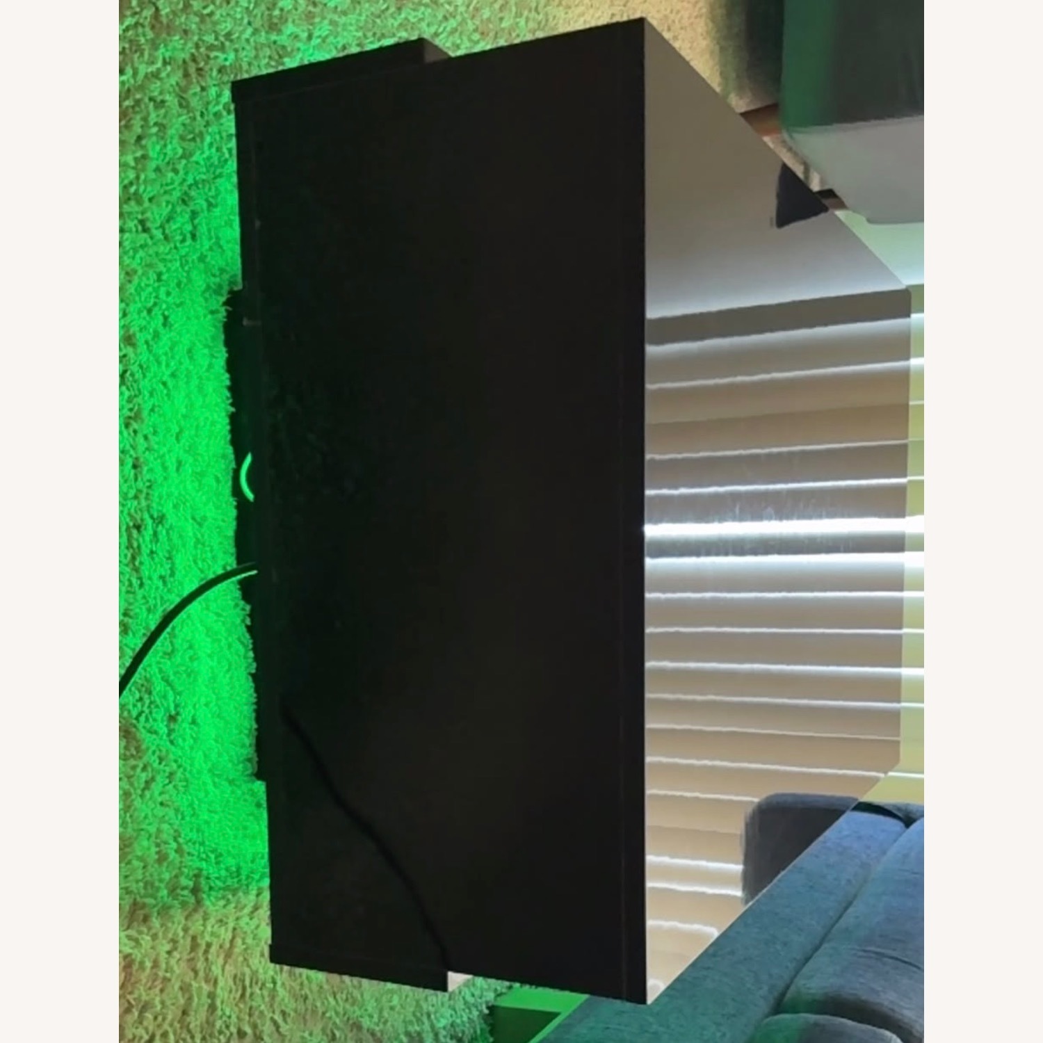 Coffee Table with LED Lights and Drawers - image-3