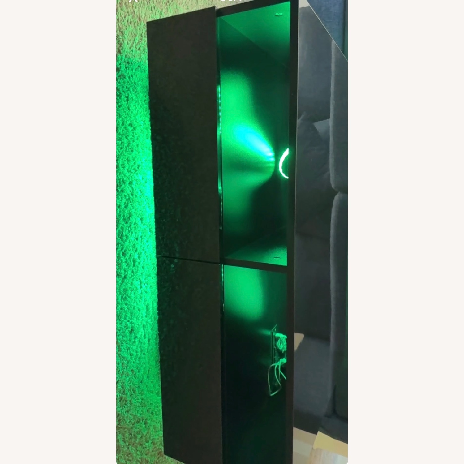 Coffee Table with LED Lights and Drawers - image-4