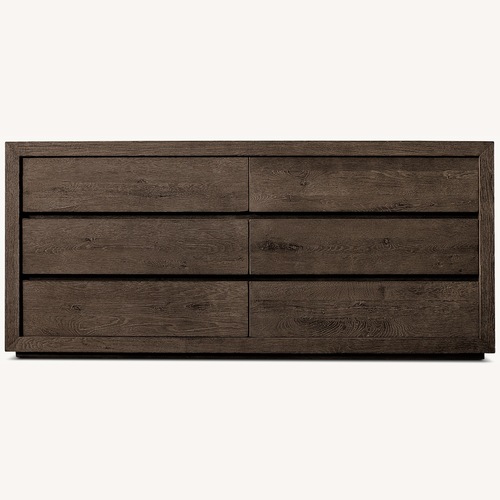 Used Restoration Hardware Drifted Reclaimed Oak 6-Drawer Dresser for sale on AptDeco