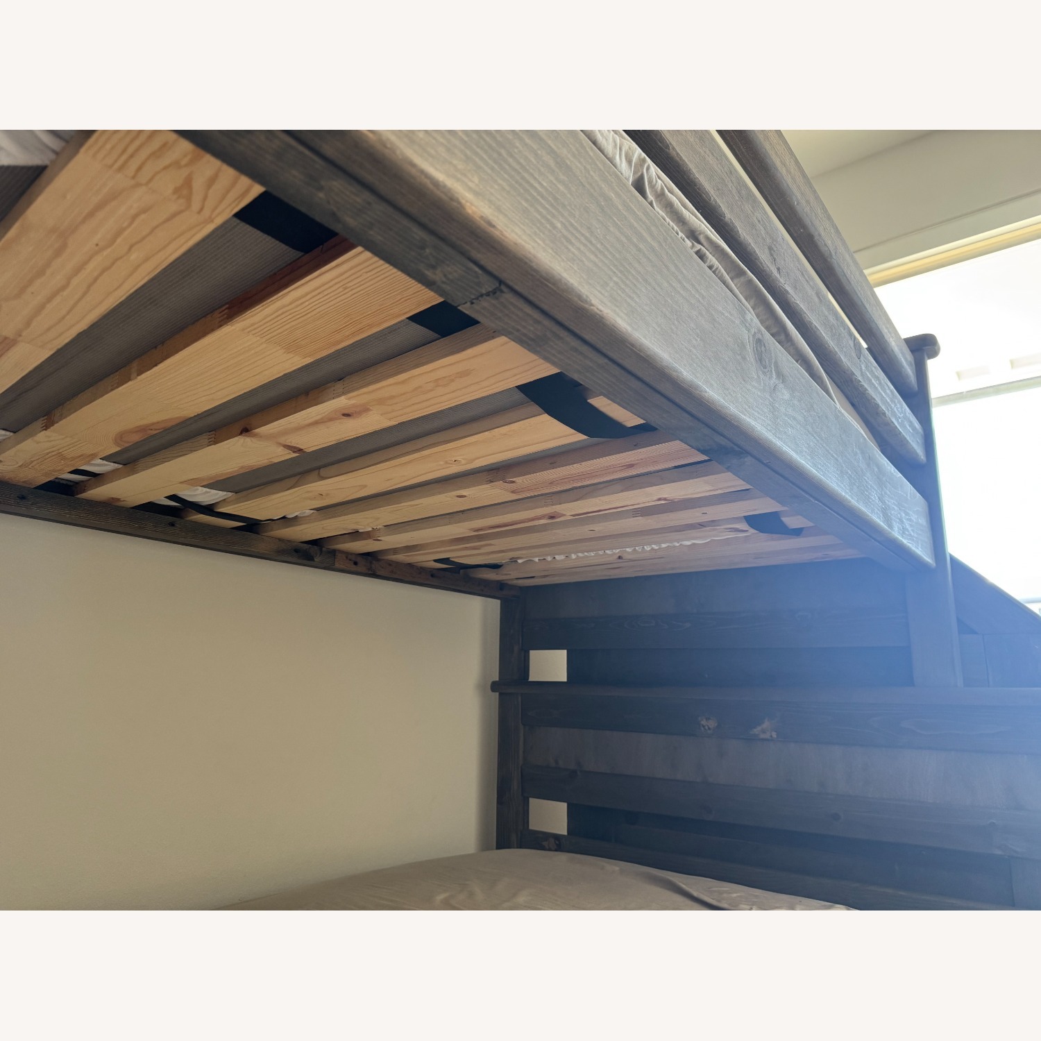 Living Spaces Dark Gray Wood Bunk Bed - image-3