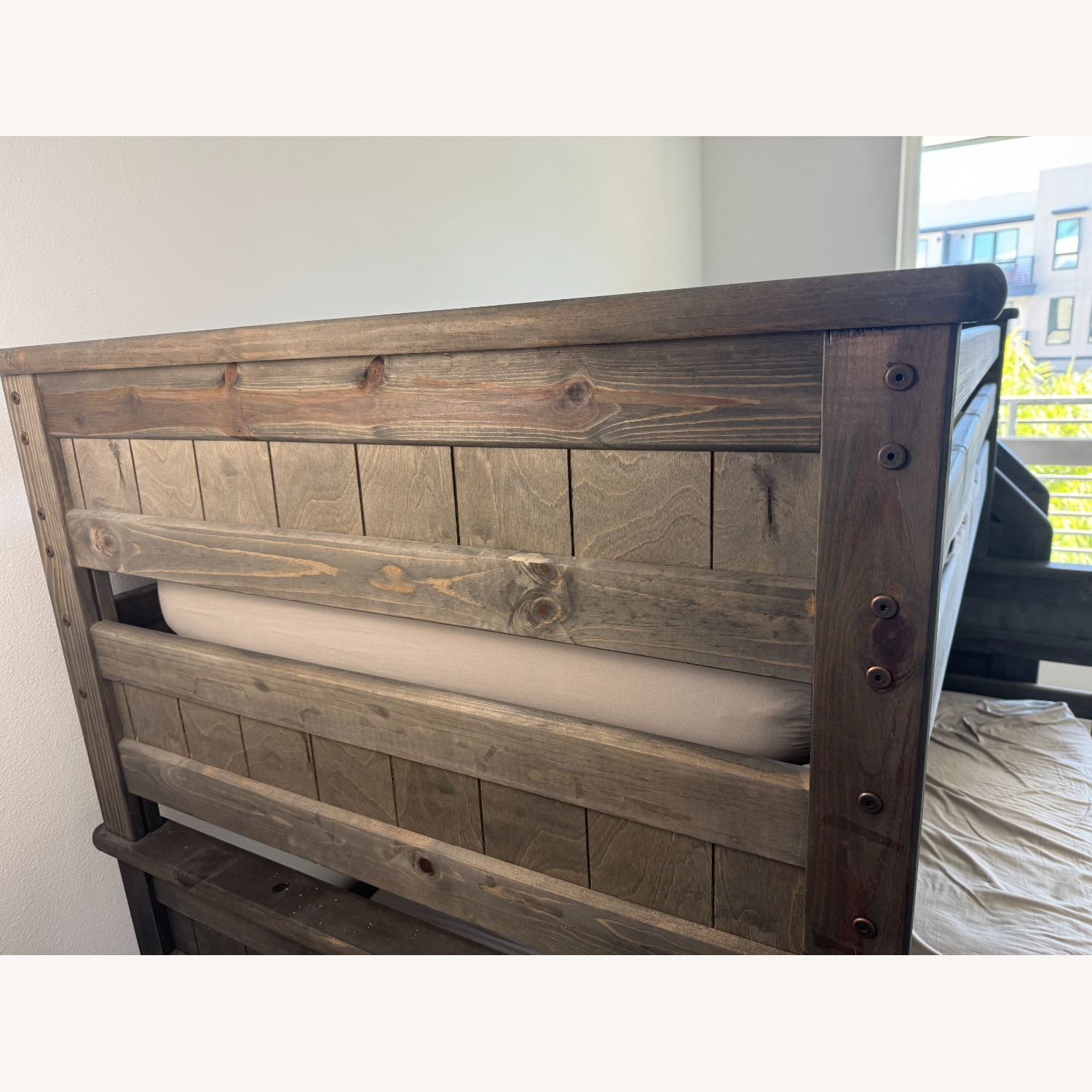Living Spaces Dark Gray Wood Bunk Bed - image-5