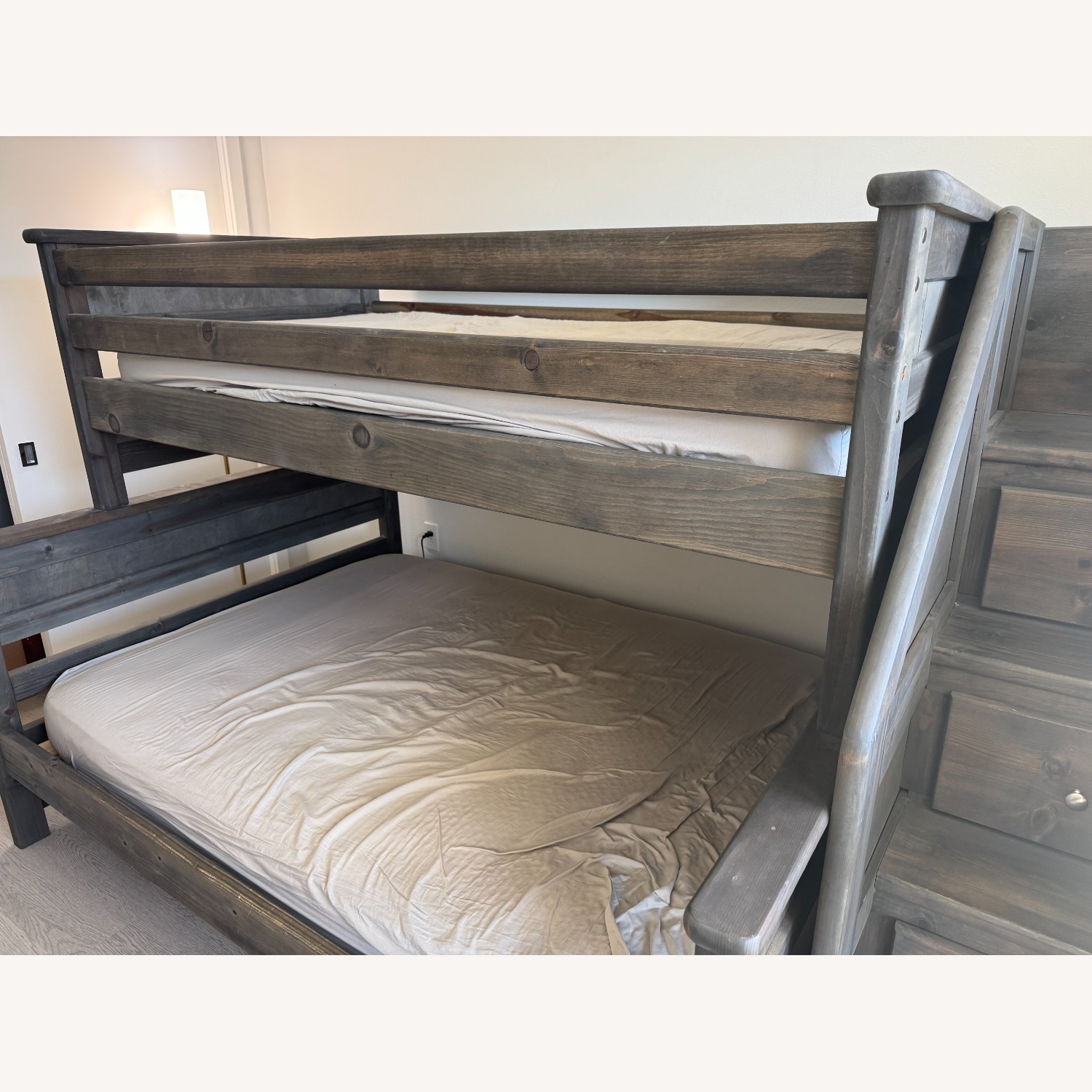 Living Spaces Dark Gray Wood Bunk Bed - image-2