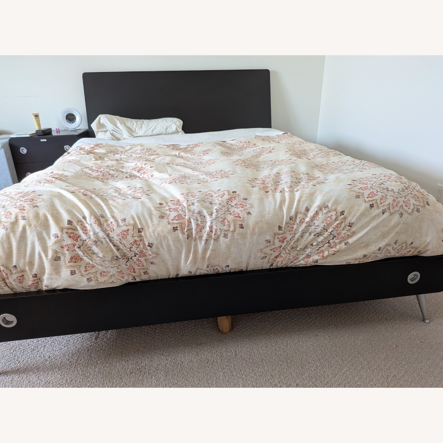 Bel Air Black Wood Queen Bed - image-1