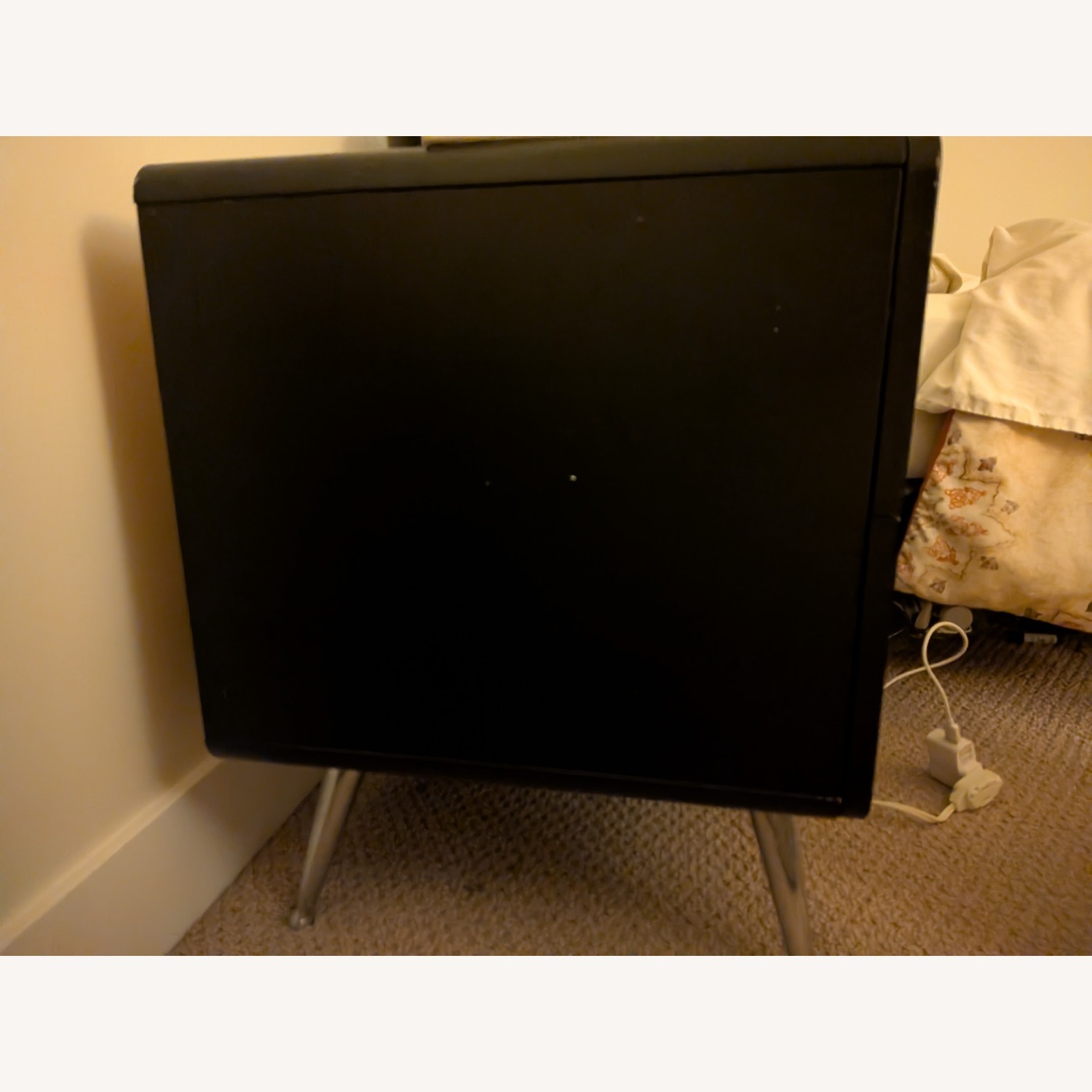 Black Wood Nightstand - image-2