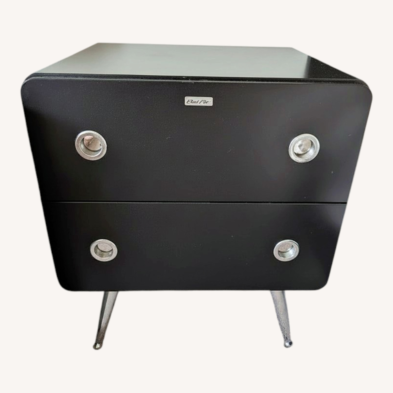 Black Wood Nightstand - image-0