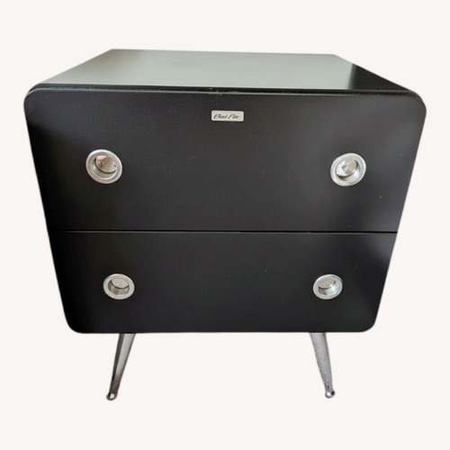 Used Black Wood Nightstand for sale on AptDeco