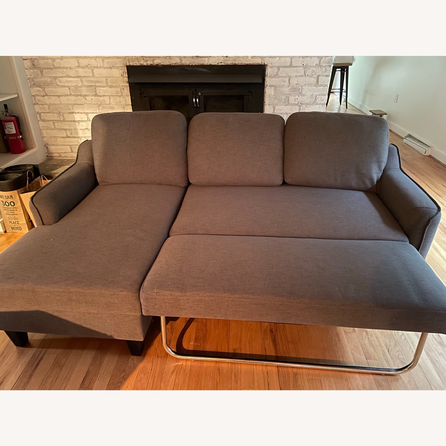 Ashley Furniture Jarreau Gray Sofa Chaise Sleeper - image-4