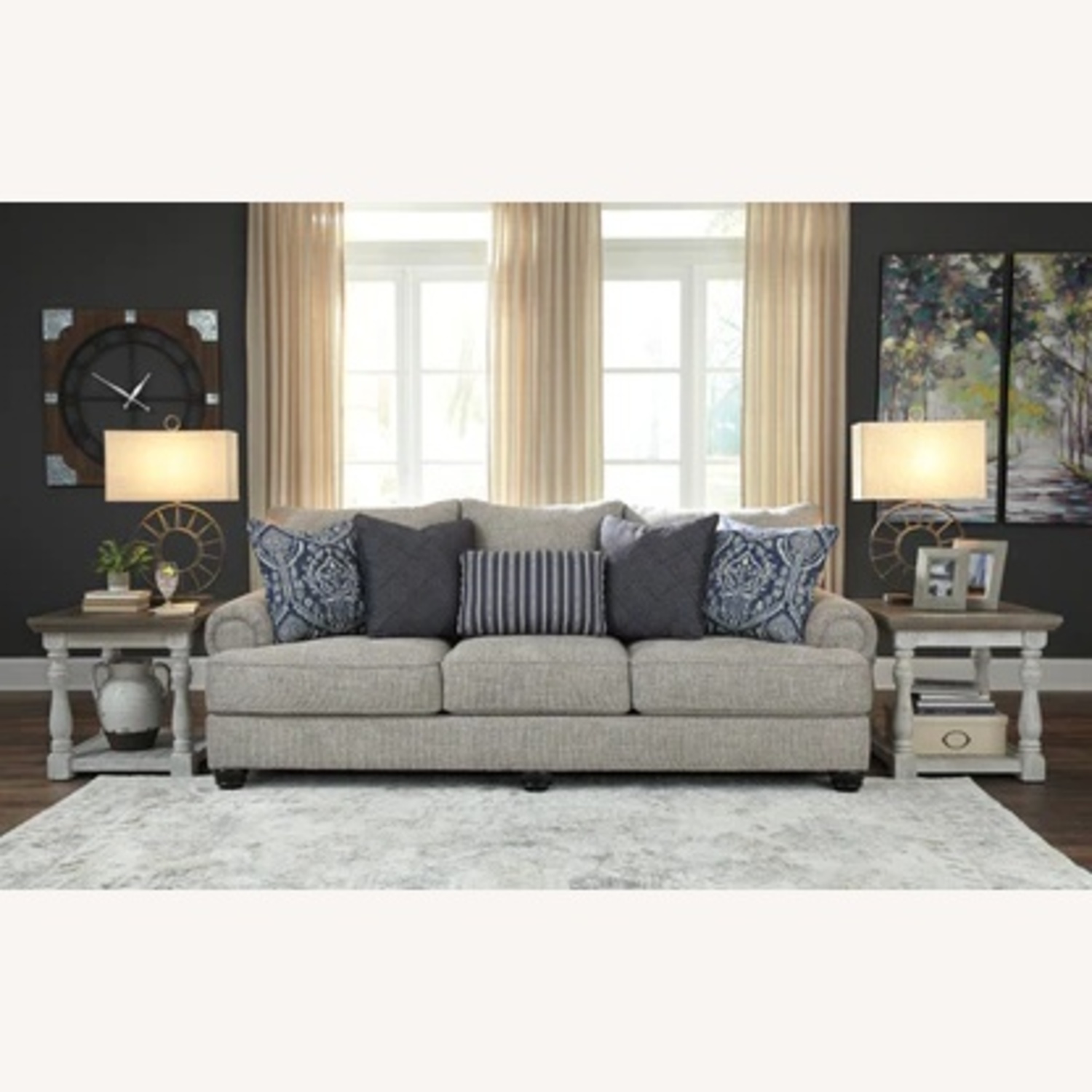 Ashley Furniture Morren Dark Gray 3+ Seater Sofa - image-4